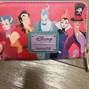 Loungefly Disney Villains Pink Wallet